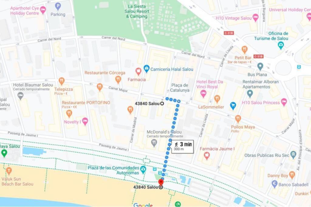 Renovado Apartamento En Zona Residencial A Pasos Del Mar Салоу Екстериор снимка